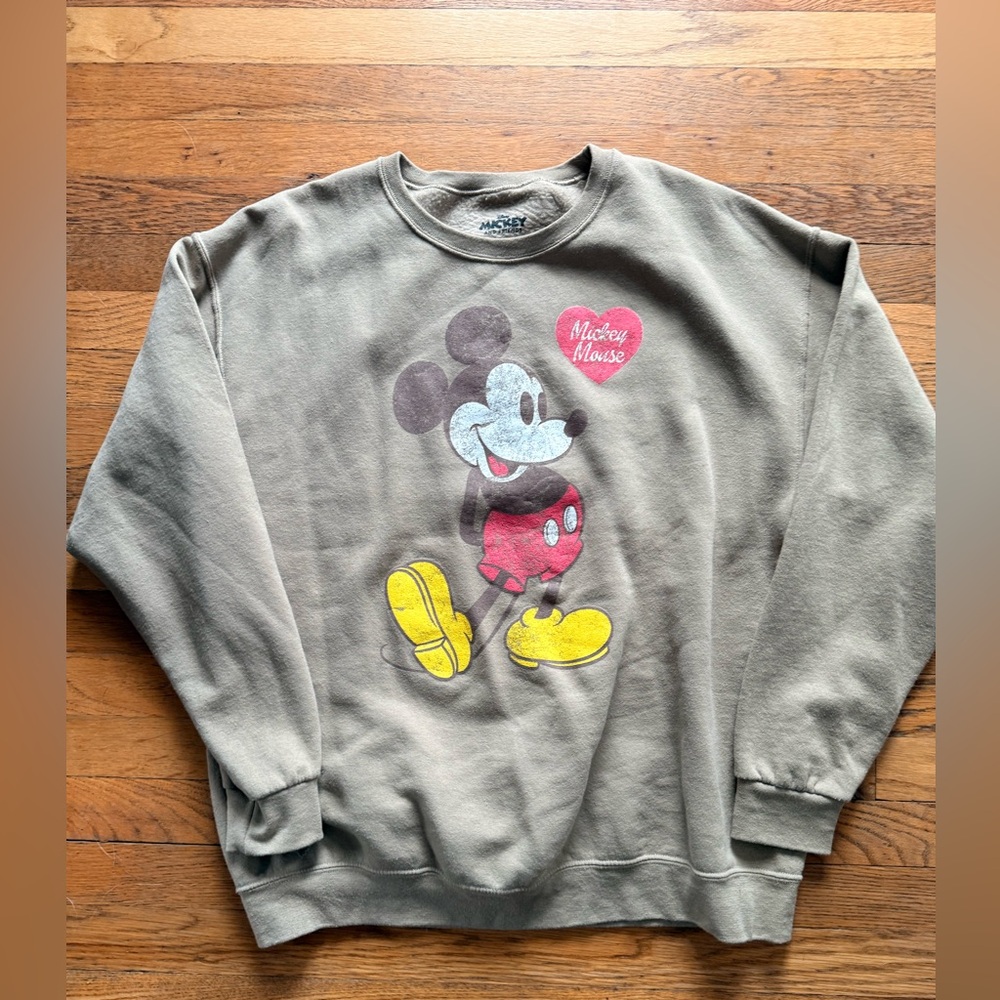 Disney Mickey Mouse Crewneck Sweater - Gray